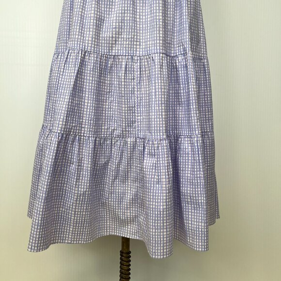 Lilly Pulitzer Dress Women 8 Olivet Stretch Midi Gingham Pocket Party Core Ni - Picture 4 of 16